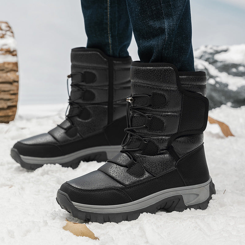 Bottes de neige chaudes doublées de molleton pour hommes et femmes